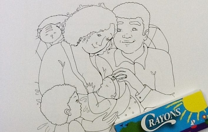 Our Preemie - coloring book cover