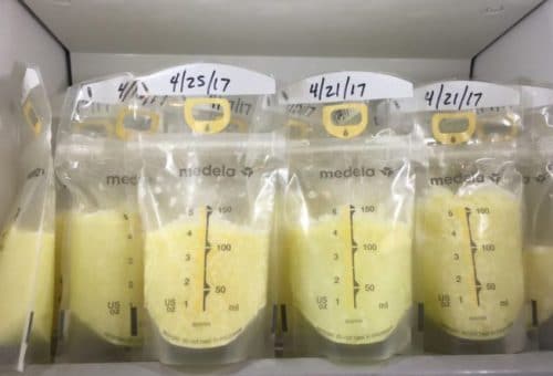 Donate breast milk - milk in freezer