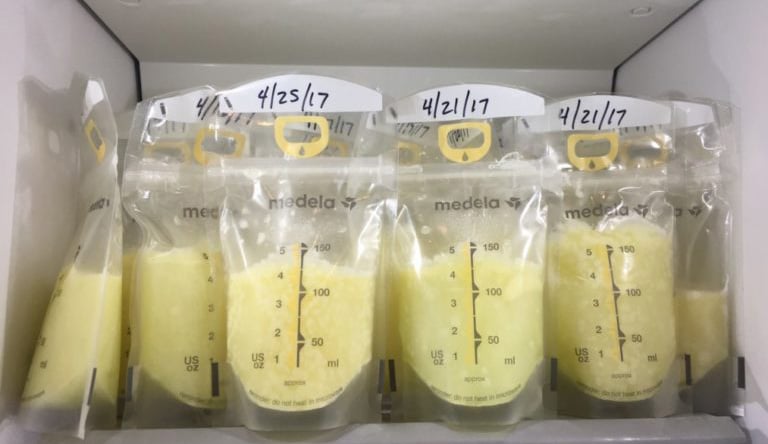 Donate breast milk - milk in freezer