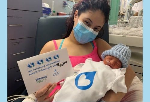 Baby receives milk from Waterbury Hospital donor milk program