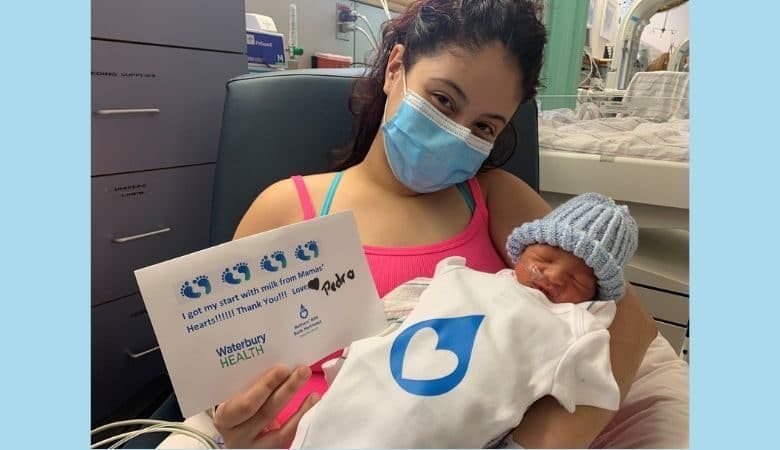 Baby receives milk from Waterbury Hospital donor milk program