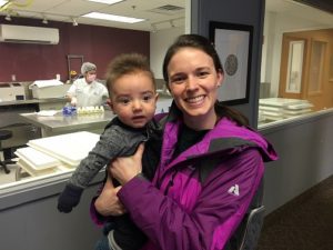 mom and baby at milk bank