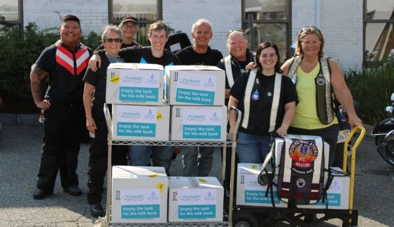 Bikers for Babies empty the tank for the milk bank