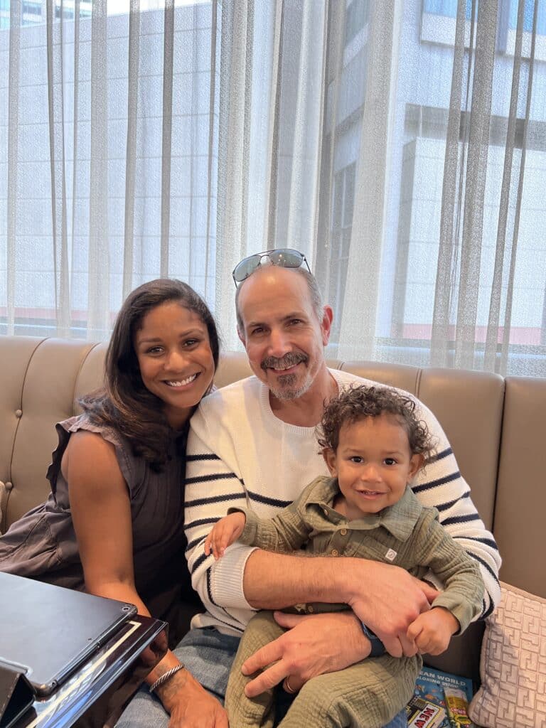 Black Activist and mother Ashley Mitchell with her family 