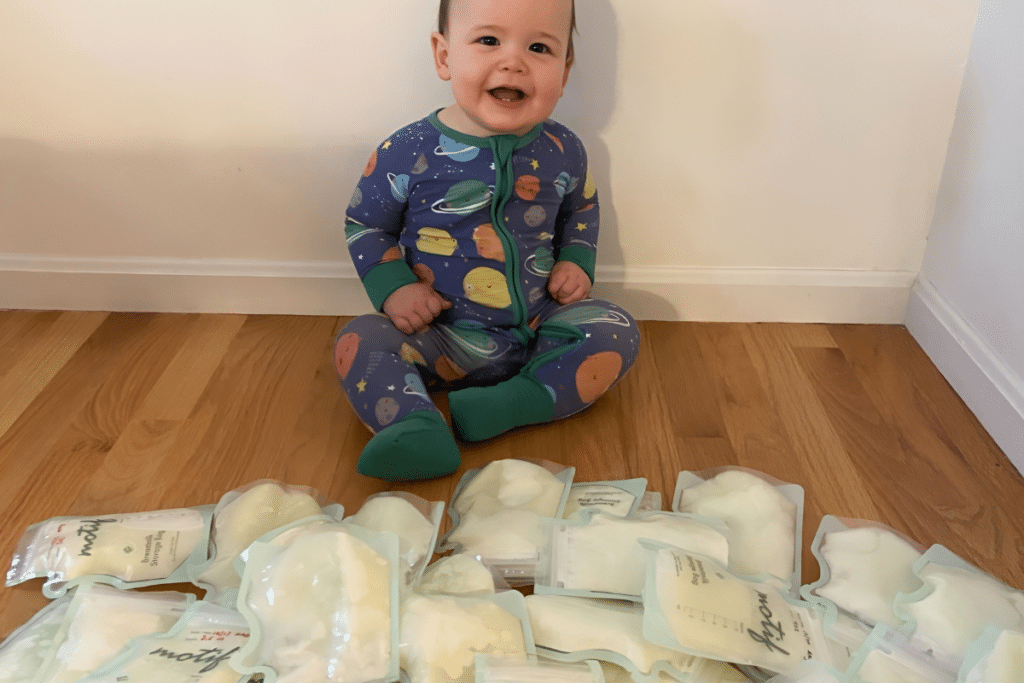 Lucas donates milk for babies in need